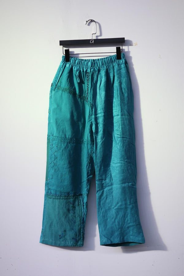 By Walid Juan trousers 1311264W SS22 blue -green
